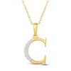 Thumbnail Image 1 of Diamond Initial C Necklace 1/20 ct tw 10K Yellow Gold 18"