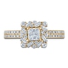 Thumbnail Image 3 of Vera Wang VOW Princess-Cut Diamond Halo Engagement Ring 1 ct tw 14K Yellow Gold