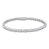 Thumbnail Image 1 of Round & Emerald-Cut Lab-Grown Diamond Bezel-Set Tennis Bracelet 6 ct tw 14K White Gold 7.1"