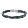 Thumbnail Image 1 of Men's Natural Hematite Bead Bracelet Stainless Steel 8.5"
