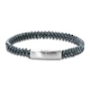 Thumbnail Image 2 of Men's Natural Hematite Bead Bracelet Stainless Steel 8.5"