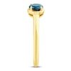 Thumbnail Image 3 of Montana Blue Round-Cut Natural Sapphire & Diamond Accent Station Ring 14K Yellow Gold
