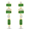 Thumbnail Image 1 of Baguette-Cut Natural Brazilian Cruzeiro Tourmaline & Diamond Drop Earrings 1/8 ct tw 14K Yellow Gold