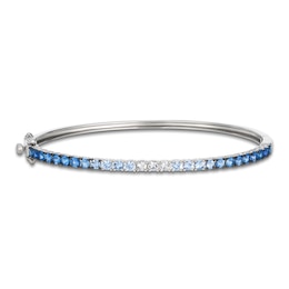 Le Vian Denim Ombré Sapphire Bangle Bracelet 14K Vanilla Gold 6.75"