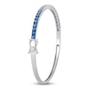 Thumbnail Image 2 of Le Vian Denim Ombré Sapphire Bangle Bracelet 14K Vanilla Gold 6.75"