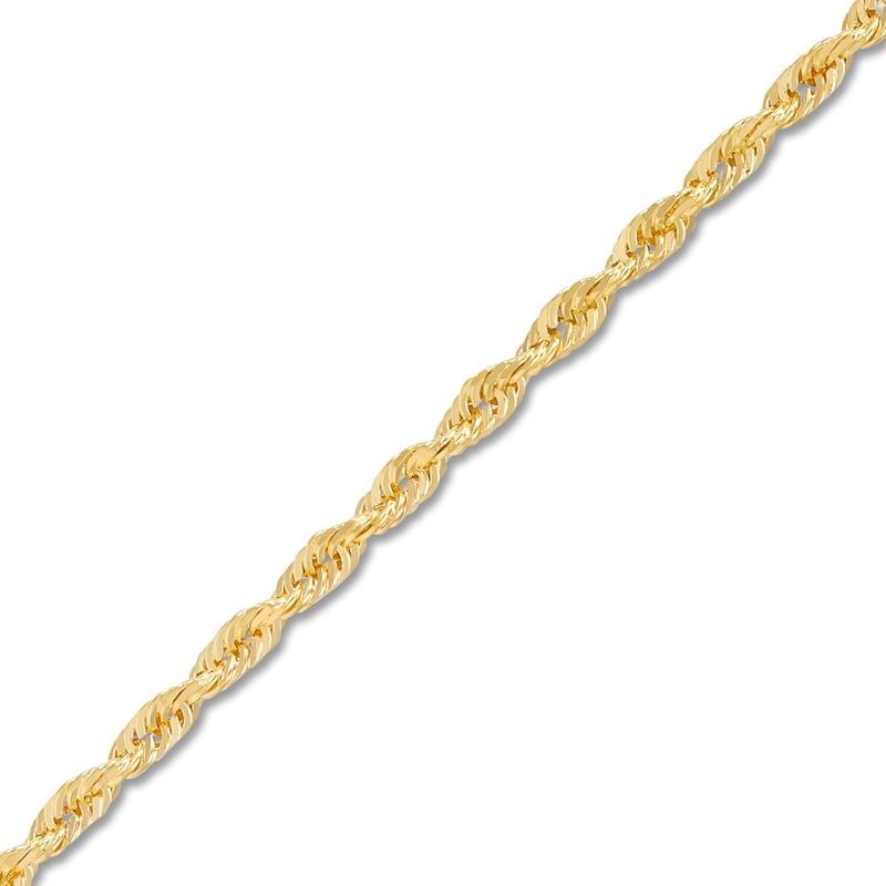 Main Image 2 of Glitter Rope Chain 2mm Solid 14K Yellow Gold 16"