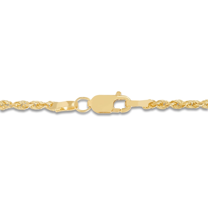 Main Image 3 of Glitter Rope Chain 2mm Solid 14K Yellow Gold 16"