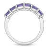 Thumbnail Image 4 of Oval-Cut Natural Amethyst Two-Row Ring Sterling Silver