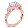 Thumbnail Image 2 of Round-Cut Lab-Grown Diamond Floral Engagement Ring 2-1/2 ct tw 14K Rose Gold