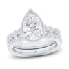 Thumbnail Image 1 of Pear & Round-Cut Lab-Grown Diamond Bridal Set 2-1/3 ct tw 14K White Gold