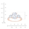 Thumbnail Image 4 of Oval & Round-Cut Lab-Grown Diamond Three-Stone Engagement Ring 3 ct tw 14K Rose Gold