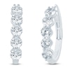 Thumbnail Image 2 of Jared Signature Collection Lab-Grown Diamond U-Shaped Hoop Earrings 3 ct tw 14K White Gold