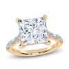 Thumbnail Image 1 of Princess-Cut Lab-Grown Diamond Engagement Ring 4-1/2 ct tw 14K Yellow Gold