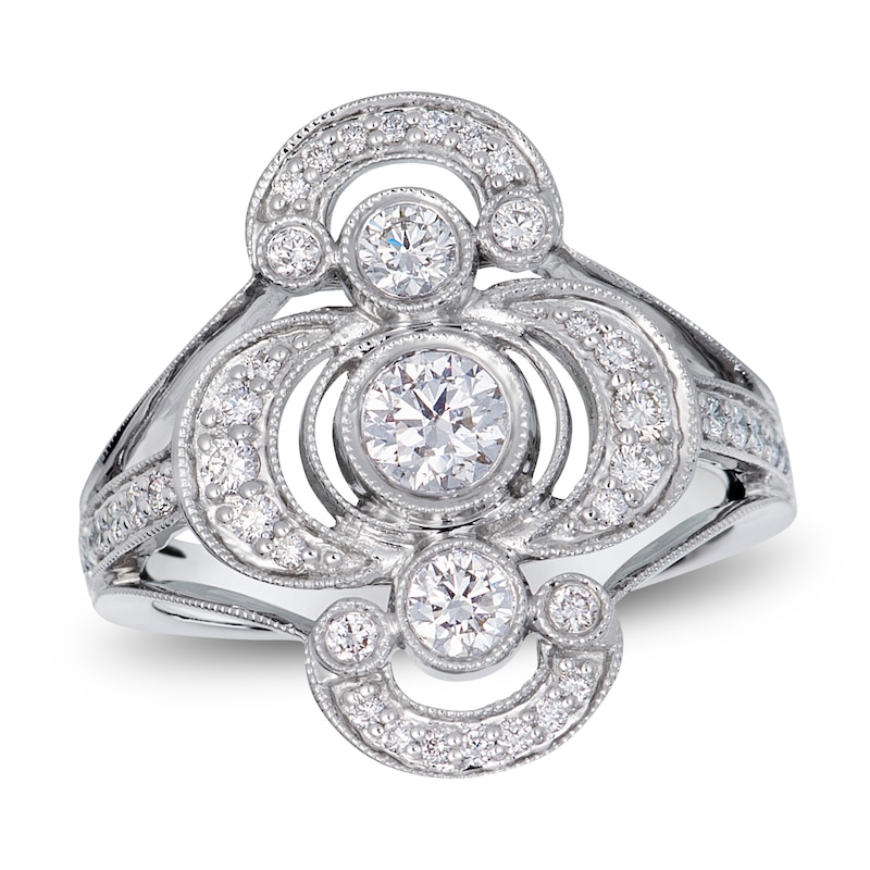 Main Image 1 of Le Vian Vanilla Diamond Vintage-Inspired Ring 7/8 ct tw 14K Vanilla Gold