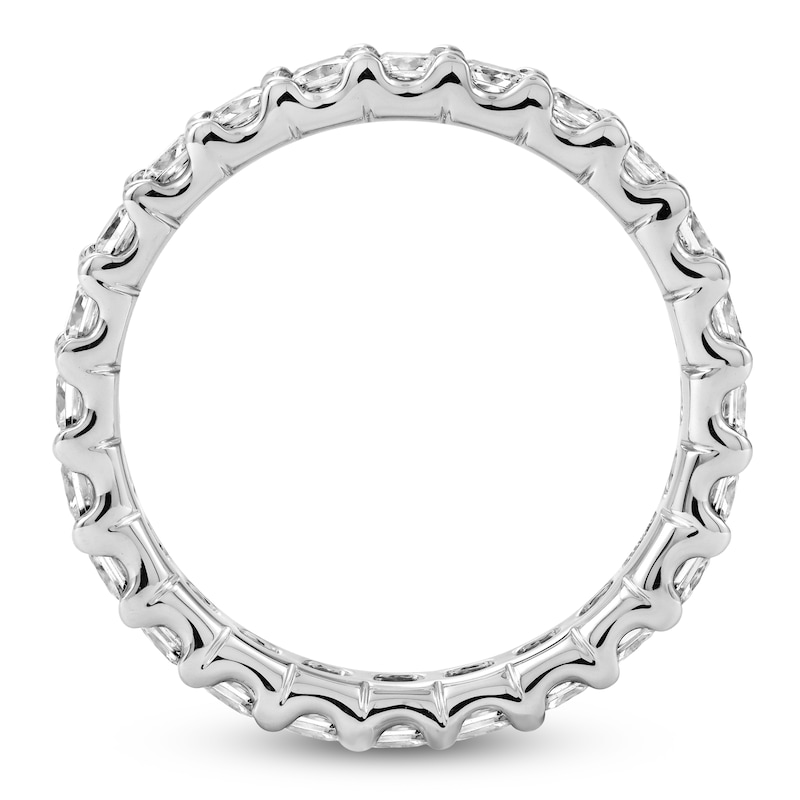 Main Image 4 of Princess-Cut Lab-Grown Diamond Eternity Band 1-5/8 to 2 ct tw Platinum