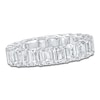Thumbnail Image 1 of Certified Emerald-Cut Diamond Eternity Band 5-3/4 to 6-7/8 ct tw Platinum