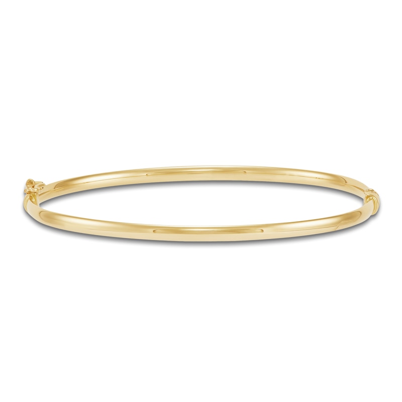 Main Image 1 of Polished Bangle Bracelet Hollow 10K Yellow Gold 3mm