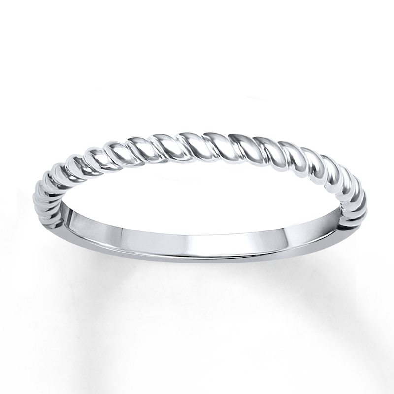 Stackable Ring 10K White Gold
