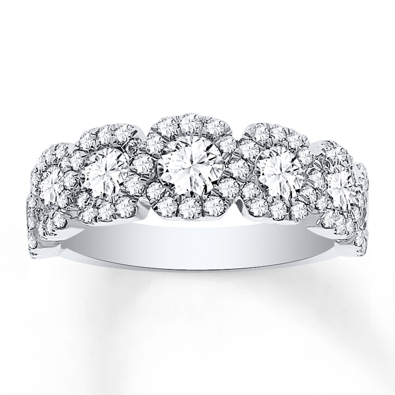 Diamond Anniversary Band 1-1/2 ct tw Round-cut 14K White Gold