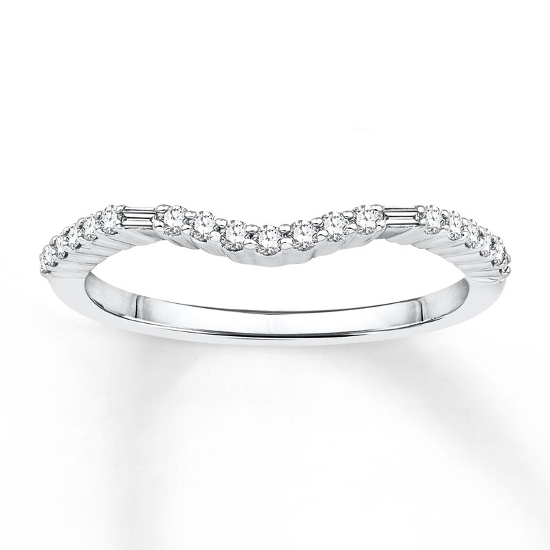 Diamond Anniversary Band 1/5 ct tw Round/Baguette 14K White Gold