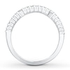 Thumbnail Image 1 of Diamond Anniversary Band 1/5 ct tw Round/Baguette 14K White Gold