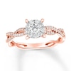 Thumbnail Image 0 of Diamond Promise Ring 3/8 carat tw Round 10K Two-Tone Gold