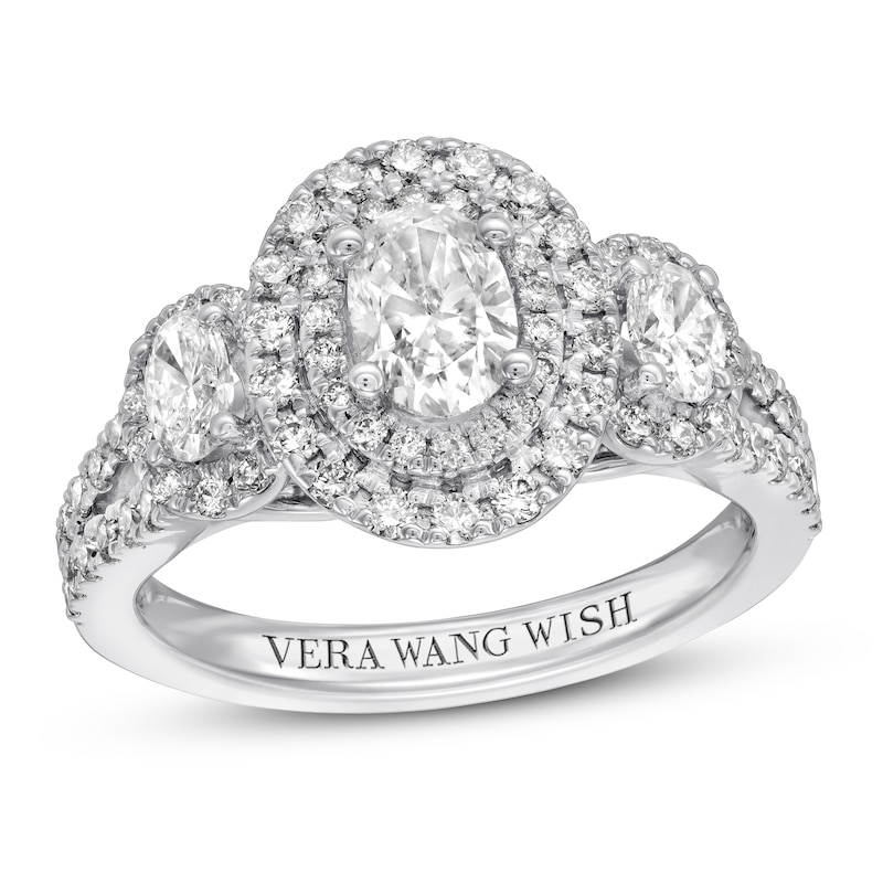 Vera Wang WISH Ring 1-1/2 ct tw Diamonds 14K White Gold with 360