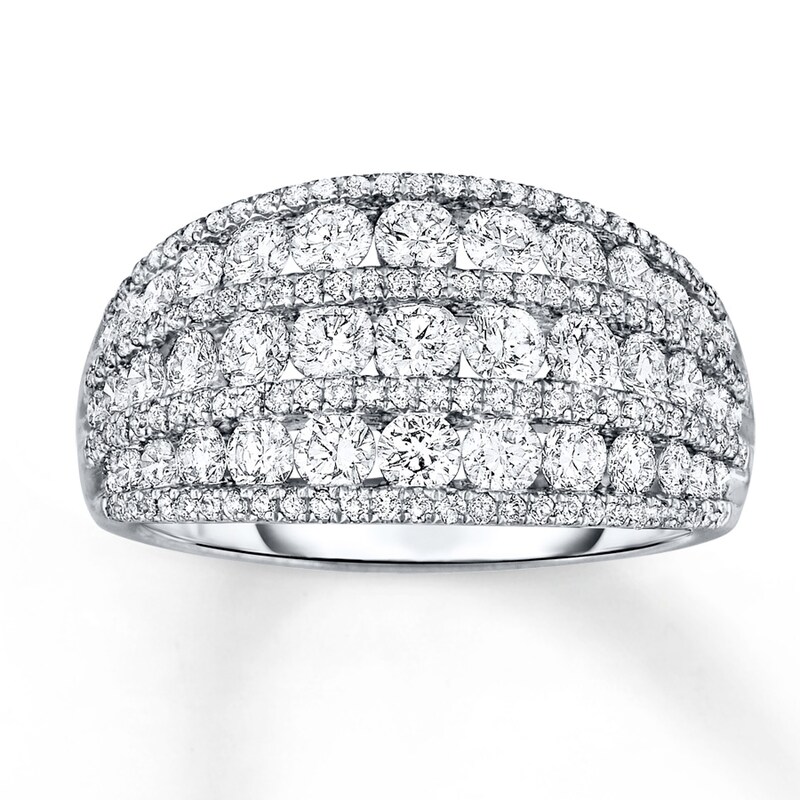 Diamond Anniversary Band 1-3/4 ct tw Round-cut 14K White Gold