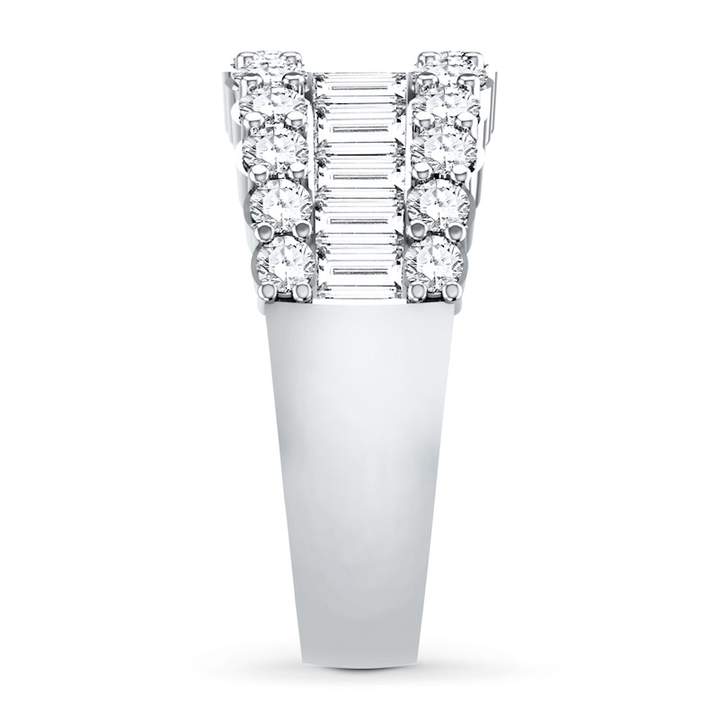 Main Image 3 of Diamond Anniversary Band 2 ct tw Round/Baguette 14K White Gold