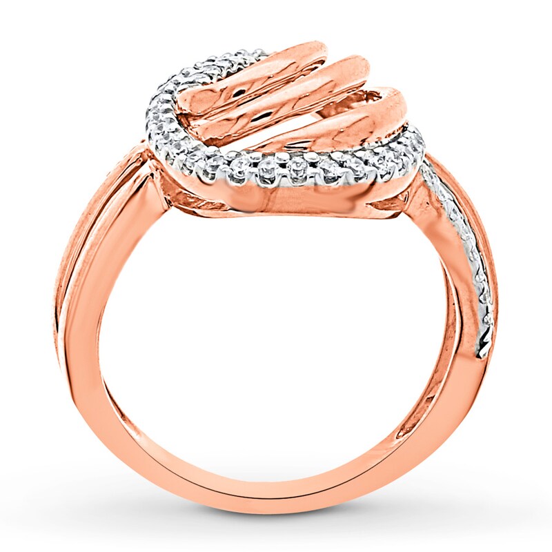 Diamond Ring 1/4 ct tw Round-cut 10K Rose Gold