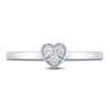 Thumbnail Image 2 of Diamond Stackable Heart Ring 1/10 ct tw Round 10K White Gold
