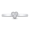 Thumbnail Image 3 of Diamond Stackable Heart Ring 1/10 ct tw Round 10K White Gold