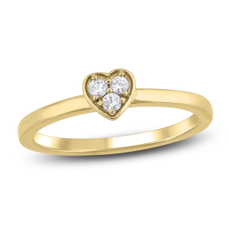 Main Image 1 of Diamond Stackable Ring 1/10 ct tw Round 10K Yellow Gold