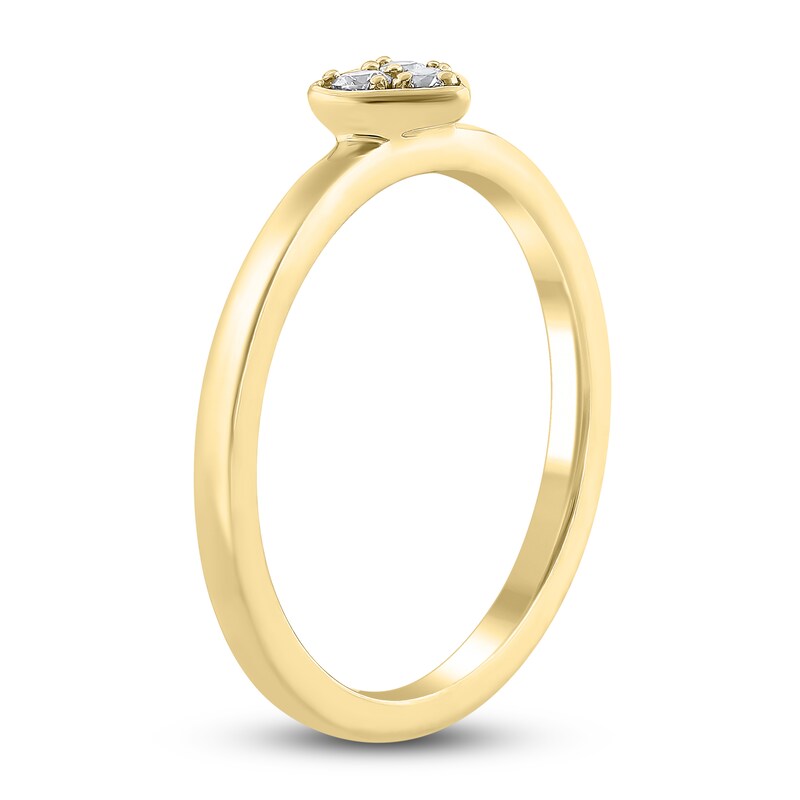 Main Image 2 of Diamond Stackable Ring 1/10 ct tw Round 10K Yellow Gold