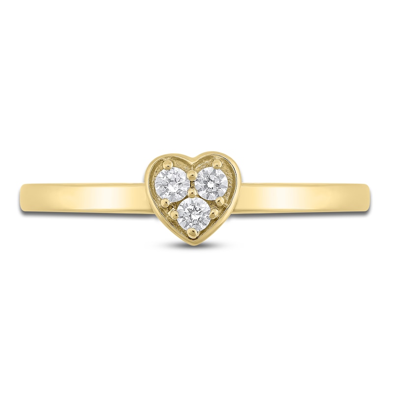 Main Image 3 of Diamond Stackable Ring 1/10 ct tw Round 10K Yellow Gold