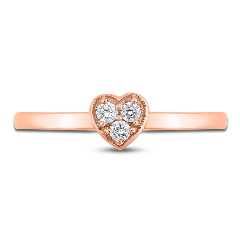 Main Image 2 of Diamond Stackable Ring 1/10 ct tw Round 10K Rose Gold
