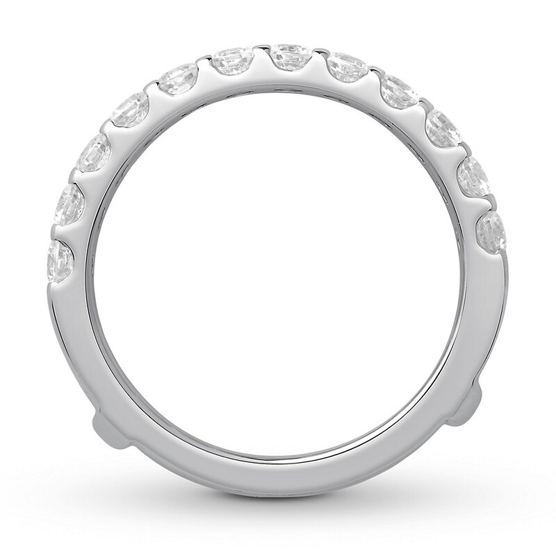 Diamond Enhancer Ring 1-1/2 ct tw Round-cut 14K White Gold
