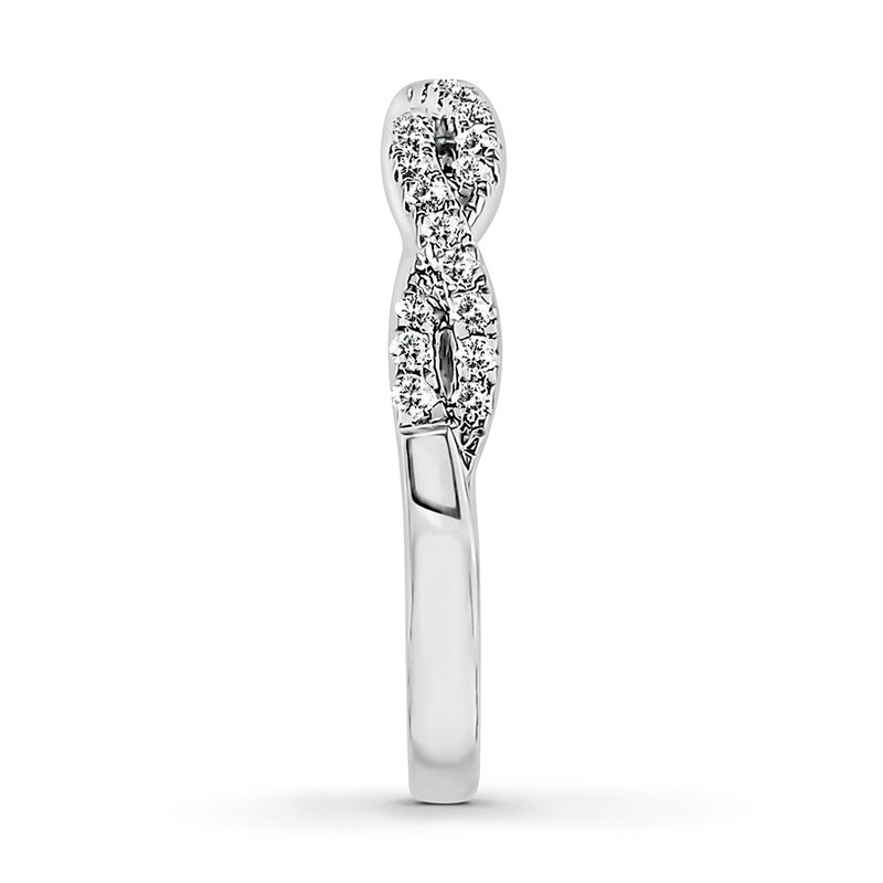Main Image 3 of Diamond Anniversary Band 1/4 ct tw Round-cut 10K White Gold