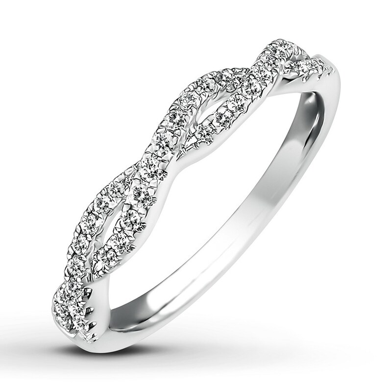 Main Image 4 of Diamond Anniversary Band 1/4 ct tw Round-cut 10K White Gold