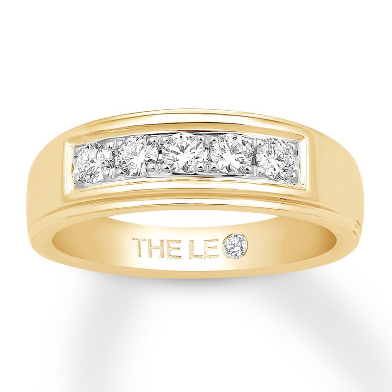 Men's Leo Diamond Band 1 ct tw Round-cut 14K Yellow Gold