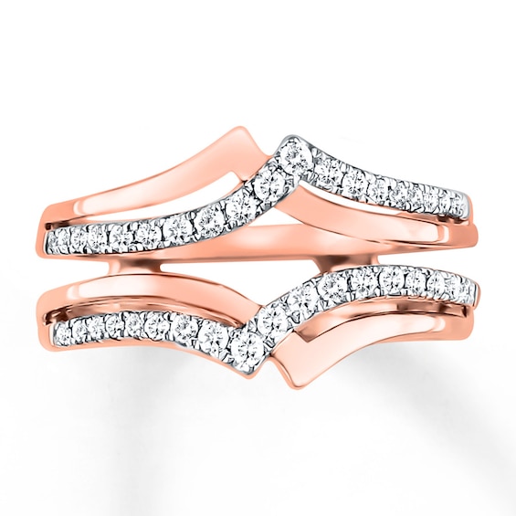 Jared The Galleria Of Jewelry Diamond Enhancer Ring 1/4 ct tw Round-cut 14K Rose Gold