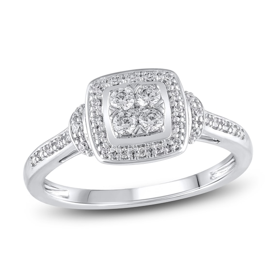Jared The Galleria Of Jewelry Diamond Promise Ring 1/4 ct tw Round 10K White Gold