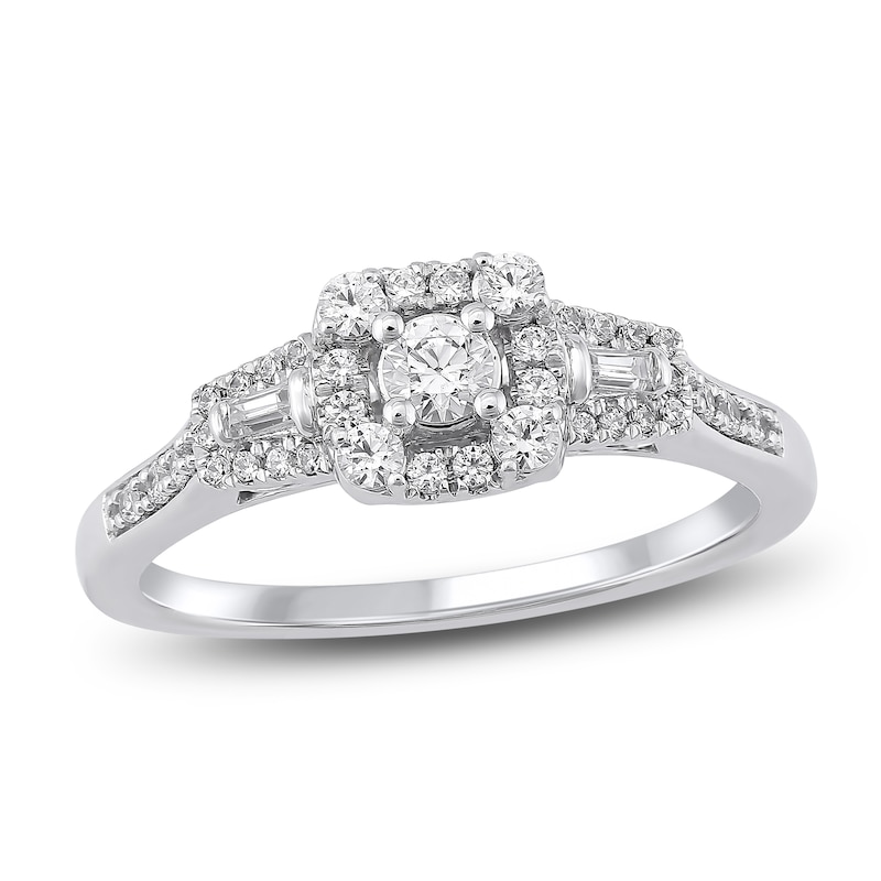 3/8 ct. tw. Diamond Engagement Ring Set in 10K White Gold