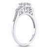 Thumbnail Image 1 of Diamond Promise Ring 3/8 ct tw Round/Baguette 10K White Gold