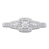 Thumbnail Image 2 of Diamond Promise Ring 3/8 ct tw Round/Baguette 10K White Gold
