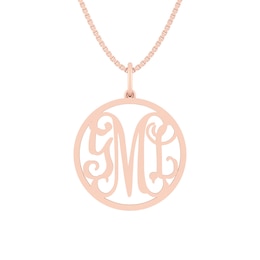 Round Monogram Necklace (3 Initials)