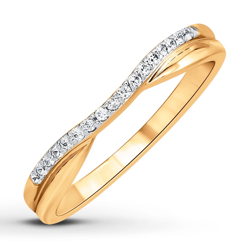 Diamond Anniversary Band 1/10 ct tw Round-cut 14K Yellow Gold