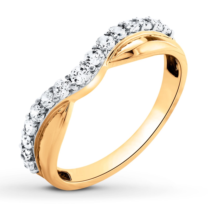 Main Image 1 of Diamond Anniversary Band 1/2 ct tw Round-cut 14K Yellow Gold