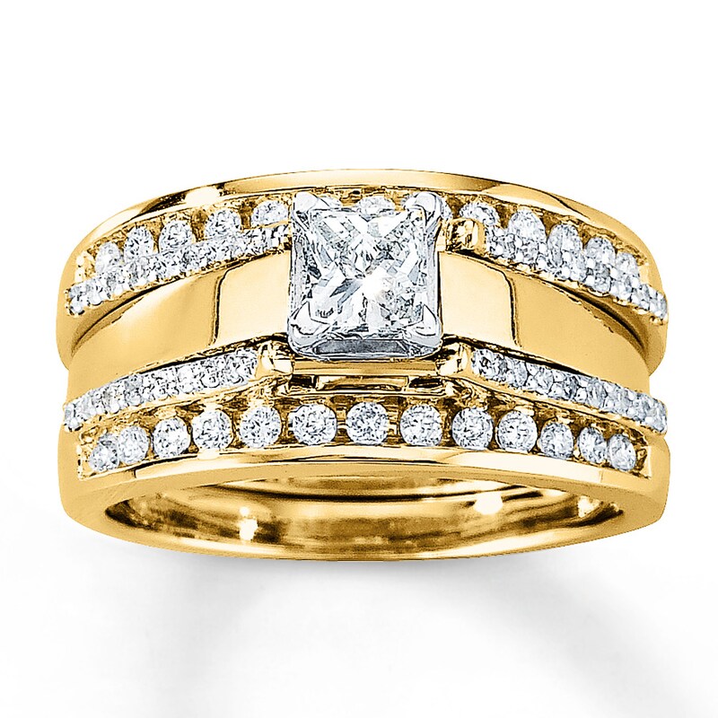 Main Image 2 of Diamond Enhancer Ring 1/2 ct tw Round-Cut 14K Yellow Gold