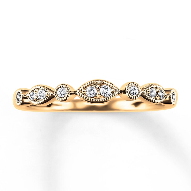 Main Image 1 of Diamond Anniversary Band 1/10 ct tw Round-cut 10K Yellow Gold
